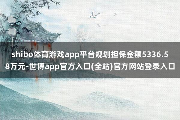 shibo体育游戏app平台规划担保金额5336.58万元-