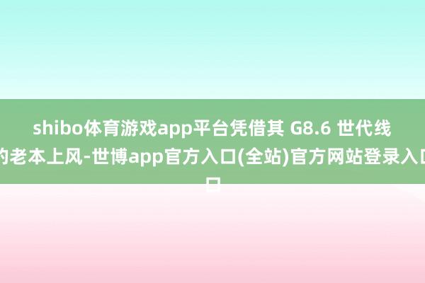 shibo体育游戏app平台凭借其 G8.6 世代线的老本上