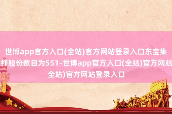 世博app官方入口(全站)官方网站登录入口东宝集团累计质押股