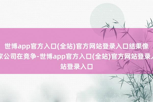 世博app官方入口(全站)官方网站登录入口结果像两家公司在竞