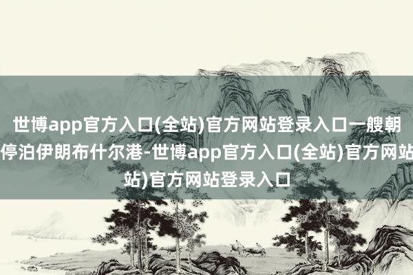 世博app官方入口(全站)官方网站登录入口一艘朝鲜货轮正停泊