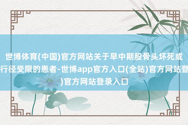 世博体育(中国)官方网站关于早中期股骨头坏死或髋要道行径受限
