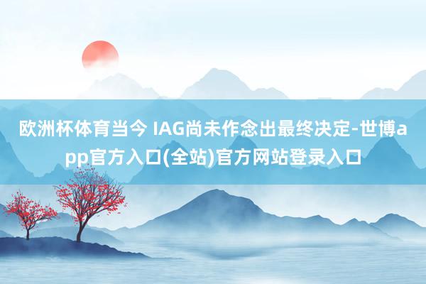 欧洲杯体育当今 IAG尚未作念出最终决定-世博app官方入口